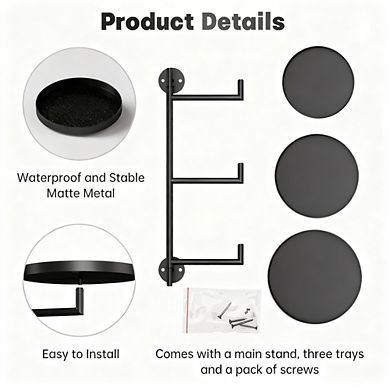Kaelin Home Window Rotating Plant Stand Shelf