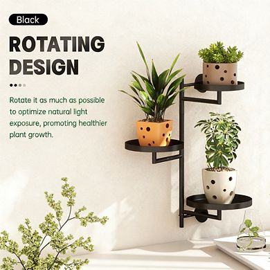 Kaelin Home Window Rotating Plant Stand Shelf