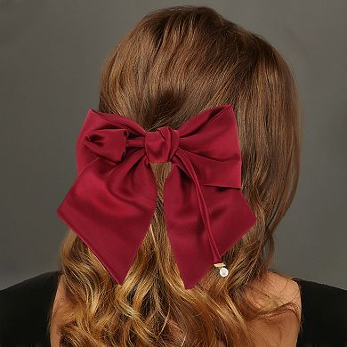 Satin Bow Hair Barrettes 1 Pc
