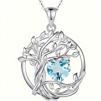 FANCIME Tree Of Life Birthstone Necklace