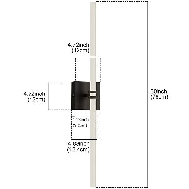 POWLIG 30-Inch Modern Wall Sconce, Dimmable LED Light for Bedroom, Living Room