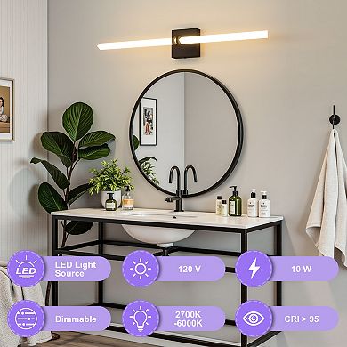 POWLIG 30-Inch Modern Wall Sconce, Dimmable LED Light for Bedroom, Living Room