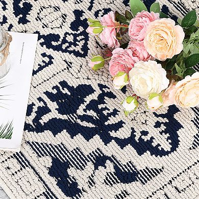Distressed Area Rug Machine Washable Vacuum Clean Ultra Thin Stain Resistant Carpet for Living Room
