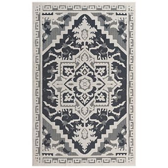 Distressed Area Rug Machine Washable Vacuum Clean Ultra Thin Stain Resistant Carpet for Living Room