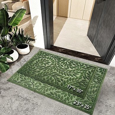 Front Door Mat, Made of Durable Rubber, Non-Slip and Water-Absorbent
