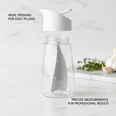 Twist & Pour Salad Dressing Mixer, Gray Easy-Mix Bottle for Vinaigrettes