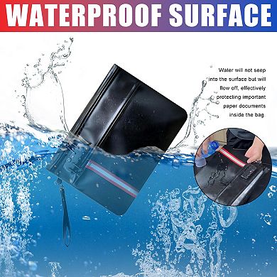 Fireproof Pouch with TSA Lock for Storing Valuables, Passports, A4 Documents