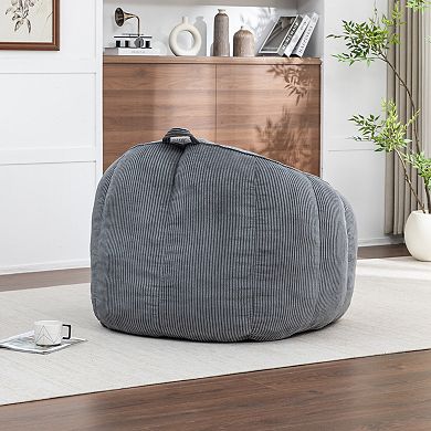 Comfy Corduroy Bean Bag Chair Lazy Sofa for All Ages
