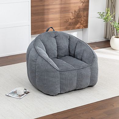 Comfy Corduroy Bean Bag Chair Lazy Sofa for All Ages