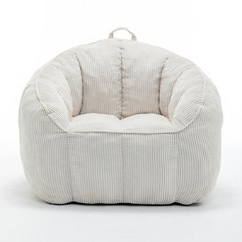 Comfy Corduroy Bean Bag Chair Lazy Sofa for All Ages