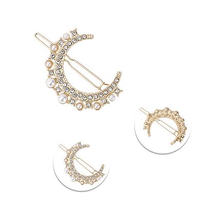 Fashion Multiple Shapes Hair Clips for Home Beige 5 Pcs