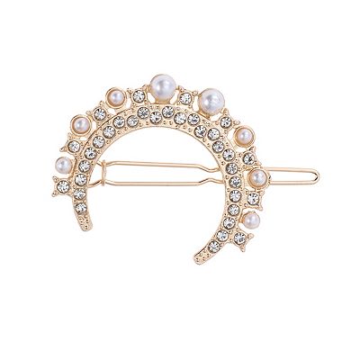 Fashion Multiple Shapes Hair Clips for Home Beige 5 Pcs