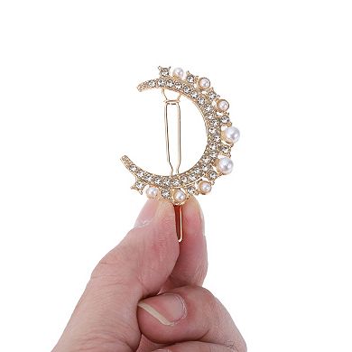Fashion Multiple Shapes Hair Clips for Home Beige 5 Pcs