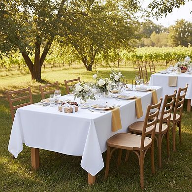 Rectangle Tablecloth - 60 x 84 Inch - Stain and Wrinkle Resistant Washable Polyester Table Cloth