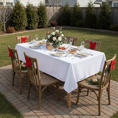 Rectangle Tablecloth - 60 x 84 Inch - Stain and Wrinkle Resistant Washable Polyester Table Cloth