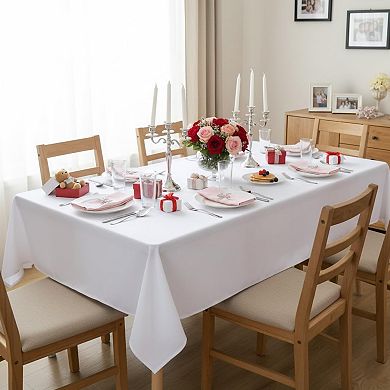 Rectangle Tablecloth - 60 x 84 Inch - Stain and Wrinkle Resistant Washable Polyester Table Cloth
