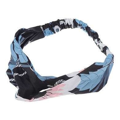 Fashion Leaf Pattern Cross Elastic Hairband 1 Pc