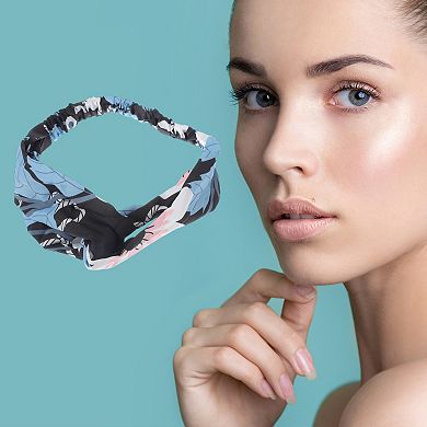 Fashion Leaf Pattern Cross Elastic Hairband 1 Pc