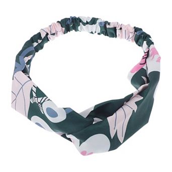 Fashion Leaf Pattern Cross Elastic Hairband 1 pc