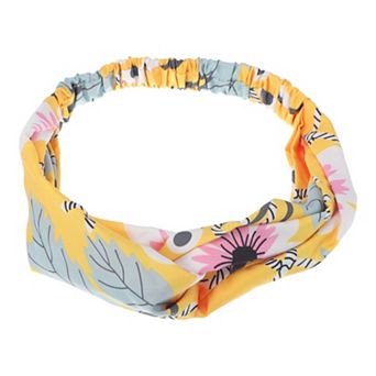 Fashion Leaf Pattern Cross Elastic Hairband 1 pc