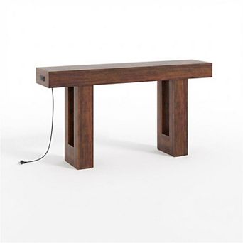63" Extra Long Console Table, Narrow Sofa Table for Behind Couch & Entryway