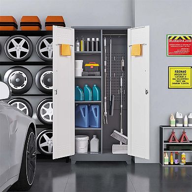 Metal Cleaning Tool Cabinets With Locking Doors