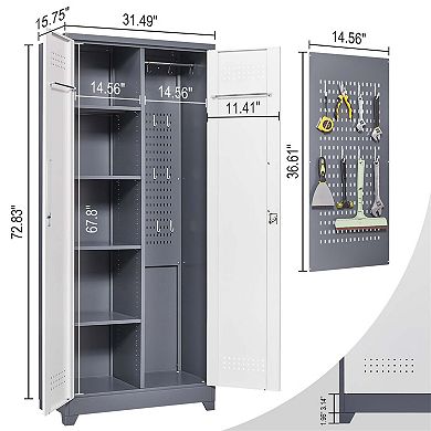 Metal Cleaning Tool Cabinets With Locking Doors