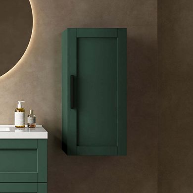 14 Wall Mounted Floating Bathroom Vanity Side Cabinet Door Shelf Suitable for JODI Green