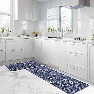 Kitchen Mats Floor Cushioned Anti Fatigue Waterproof Non Slip Rugs Set Washable PVC
