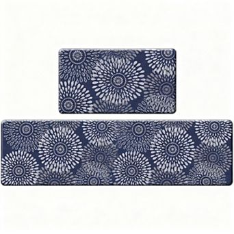Kitchen Mats Floor Cushioned Anti Fatigue Waterproof Non Slip Rugs Set Washable PVC