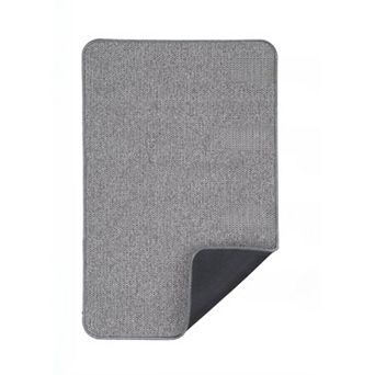 Bath Mat,Ultra Thin Bathroom Rugs,Rubber Bath Mats for Bathroom,No Slip Bath Rugs,Grey,(17x27Inch)