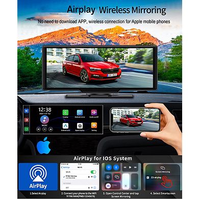 10.26" Android Auto & Apple CarPlay Digital Media Receiver with 4K Front Camera
