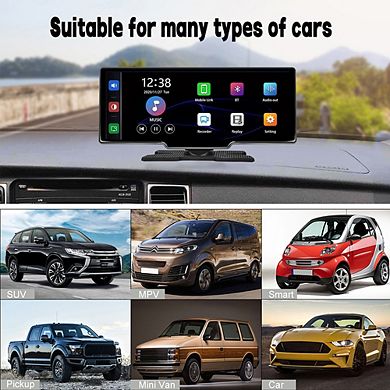 10.26" Android Auto & Apple CarPlay Digital Media Receiver with 4K Front Camera