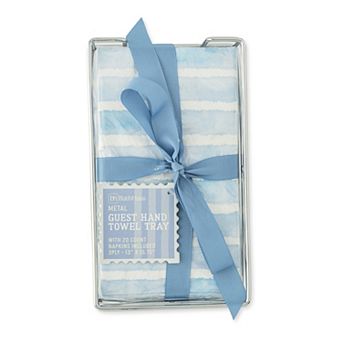 MAISON DE BASE Metal Guest Towel Tray & 20-Count Napkins