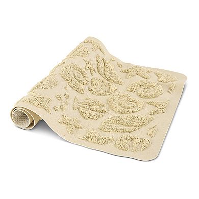 MAISON DE BASE Textured Seashell Loofah Bath Mat