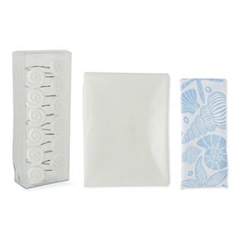 MAISON DE BASE 14 pc Seashell Shower Curtain Set