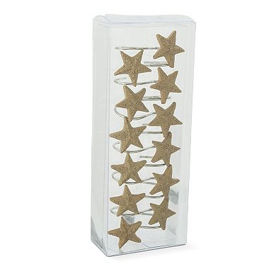 MAISON DE BASE 14-Piece Starfish Shower Curtain Set