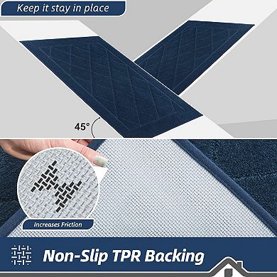 Vacuum Door Mat 20"x32" Non-slip, Water-absorbent, Washable Hallway Carpet