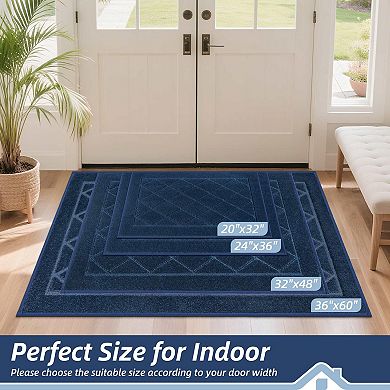 Vacuum Door Mat 20"x32" Non-slip, Water-absorbent, Washable Hallway Carpet
