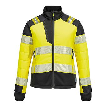 Portwest Womens/Ladies Hybrid Baffled Hi-Vis Jacket
