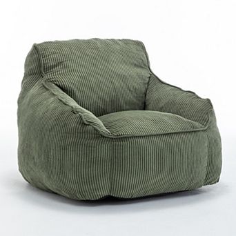 Giant Corduroy Bean Bag Chair Sofa with Armrests