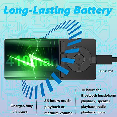 2.4" HiFi Sound Bluetooth Music MP3 Player 32GB with Speaker, Recorder, FM Radio, E-Book function