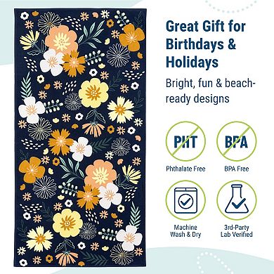 Wildflower Bloom 100% Cotton Beach Towel