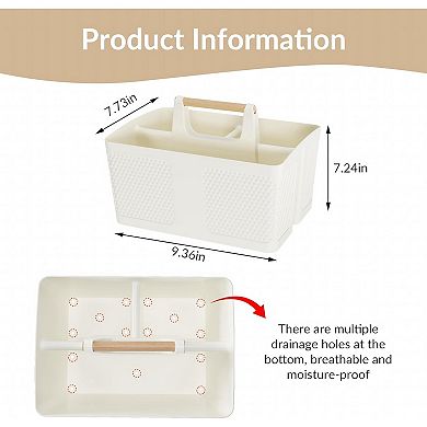 Shower Caddy Portable and Cleaning Caddy Organizer for Bathroom, Kitchen,(9.36"L×7.73"W×7.24"H)