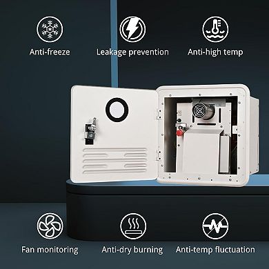 RV Tankless Water Heater Propane, Instant Hot Water, Dual Outlet, with Temper Control for Camper
