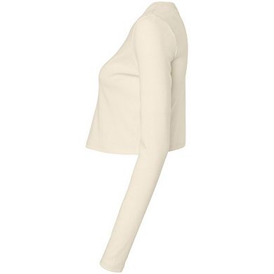 Bella + Canvas Womens/Ladies Micro-Rib Long-Sleeved Crop Top