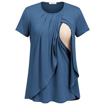 Ekouaer Postpartum Nursing Pajamas Set Casual Soft Maternity Breastfeeding Pjs Sleepwear Loungewear
