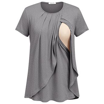 Ekouaer Postpartum Nursing Pajamas Set Casual Soft Maternity Breastfeeding Pjs Sleepwear Loungewear