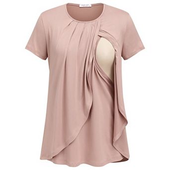 Ekouaer Postpartum Nursing Pajamas Set Casual Soft Maternity Breastfeeding Pjs Sleepwear Loungewear