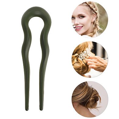 Matte U-shaped 5.04"x1.38" Hair Pin for Women 1 Pc